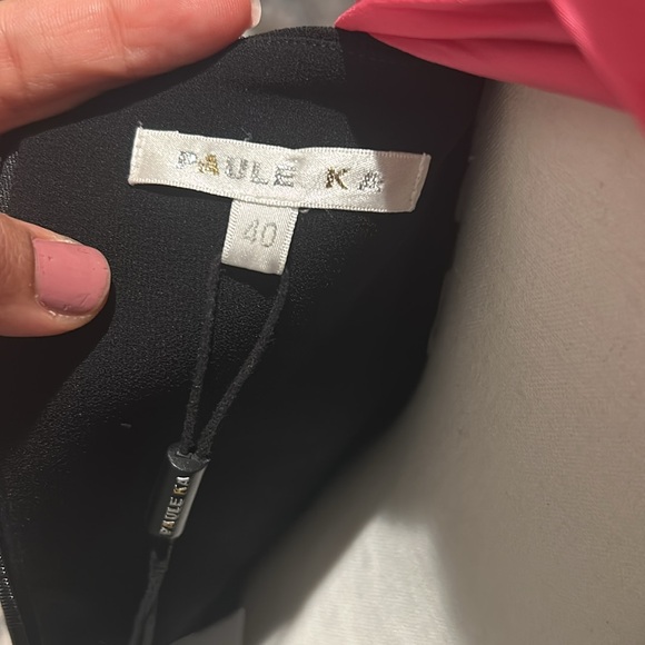 Paule Ka women sweetheart Pink and Black Dress size 40 - Picture 3 of 8